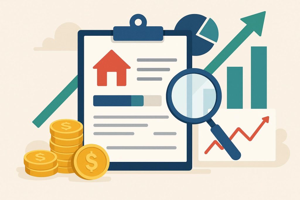 Graph showing key performance metrics for loan affiliate programs and profitability analysis