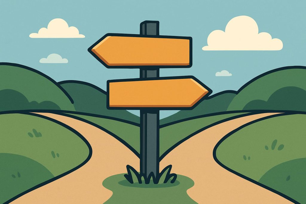 Open road winding toward sunrise, symbolizing empowerment and new beginnings in personal decisions