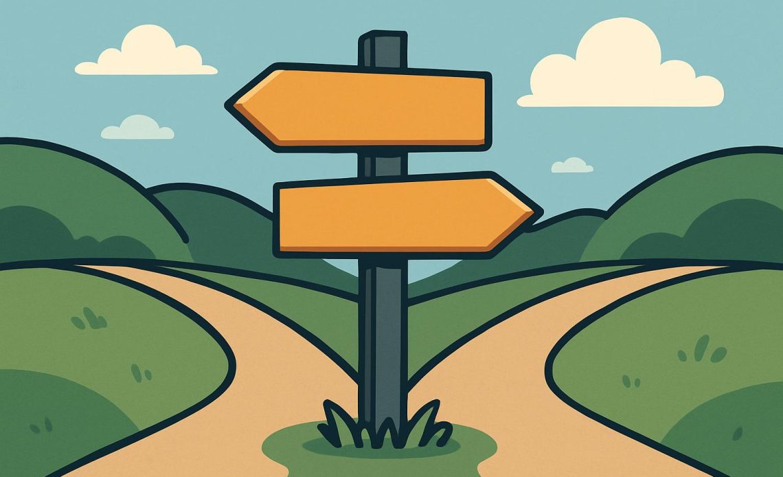 Open road winding toward sunrise, symbolizing empowerment and new beginnings in personal decisions