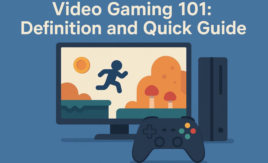 Controller and gaming console on desk illustrating basics of video gaming for beginners