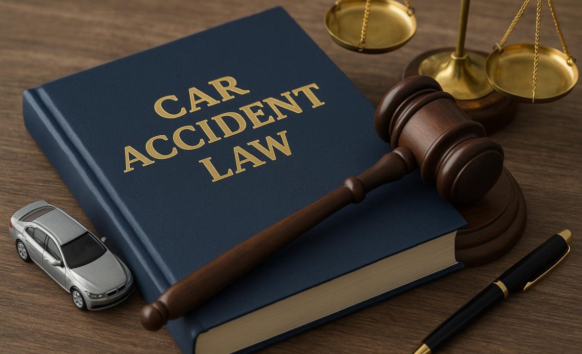 Gavel and car keys on a law desk representing top-rated car accident lawyer services