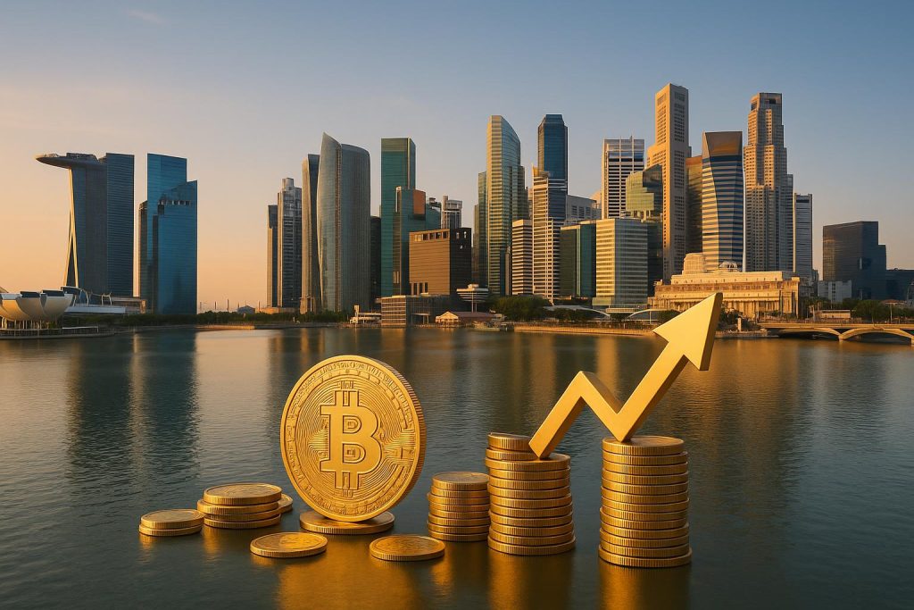 Singapore skyline with modern skyscrapers representing economic growth and investment opportunities
