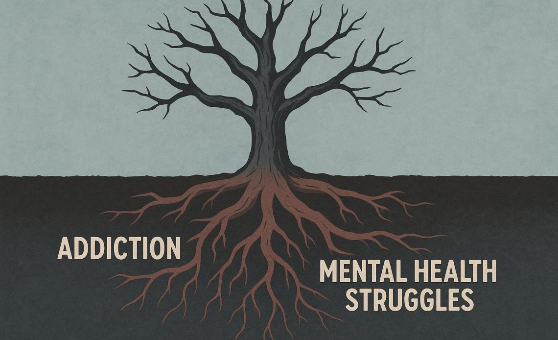 Broken chain symbolizing breaking free from trauma, addiction, and mental health struggles