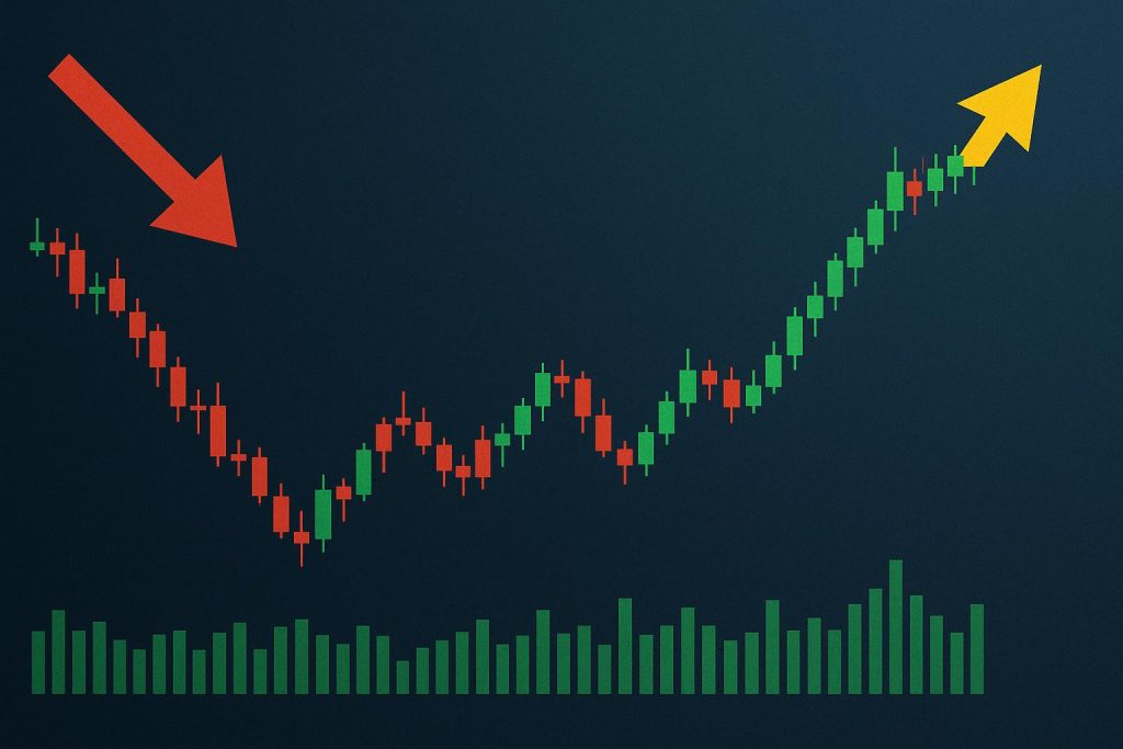 Stock market chart illustrating beginner-friendly investment strategies during market volatility