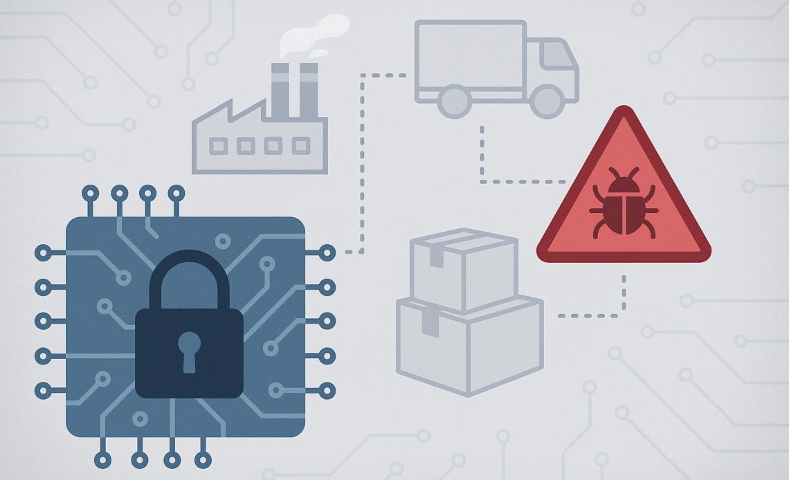 Cybersecurity barriers protecting interconnected supply chains from digital threats and attacks