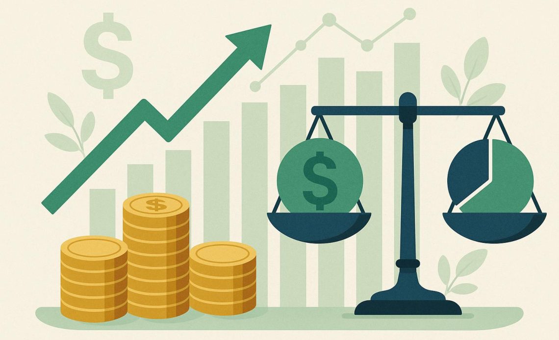 Stock charts and financial graphs illustrating value investing strategies for balanced portfolios