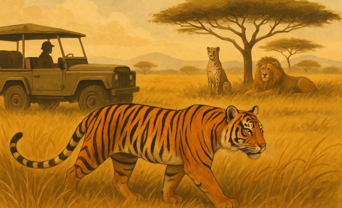 Leopard resting on a tree branch in the wild, highlighting big cat behavior before a safari