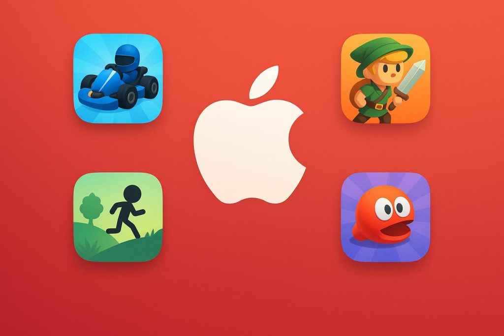 Collage of popular Apple Arcade game icons showcasing top gaming choices for Apple users