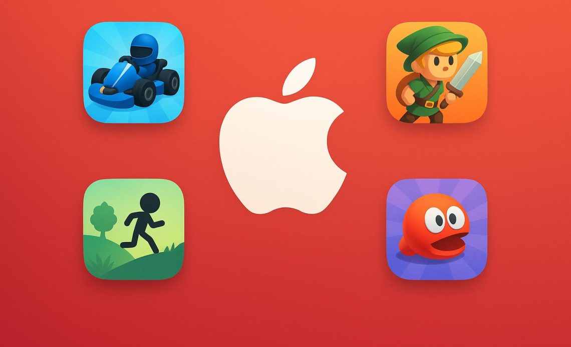 Collage of popular Apple Arcade game icons showcasing top gaming choices for Apple users