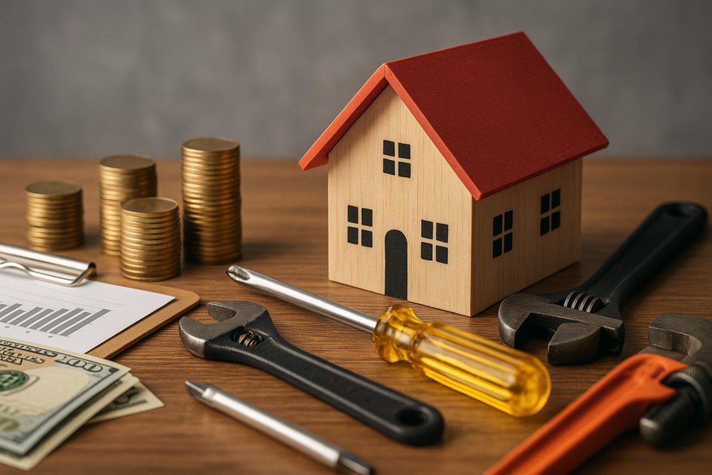 Luxury house with damaged roof and water leak representing costly homeowner mistakes