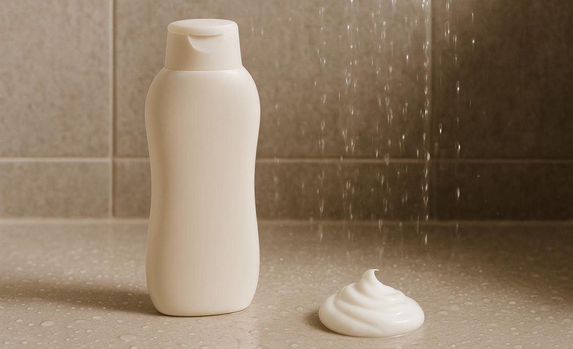 Hydrating body moisturizer applied in shower for extremely dry skin relief and nourishment