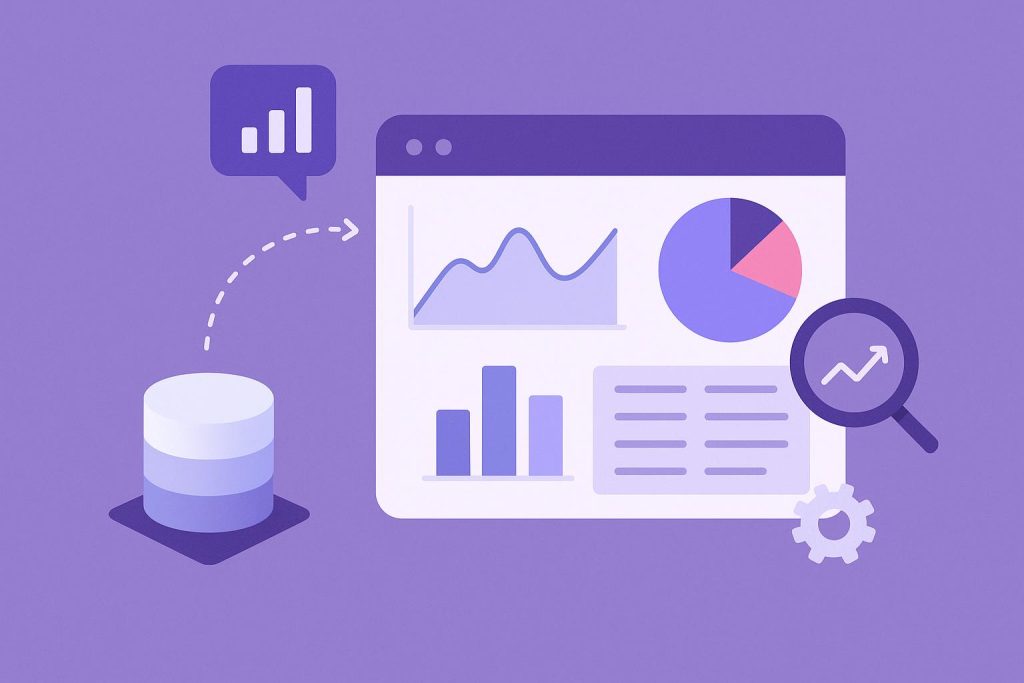 Modern dashboard displaying embedded analytics charts for SaaS product customer insights analysis