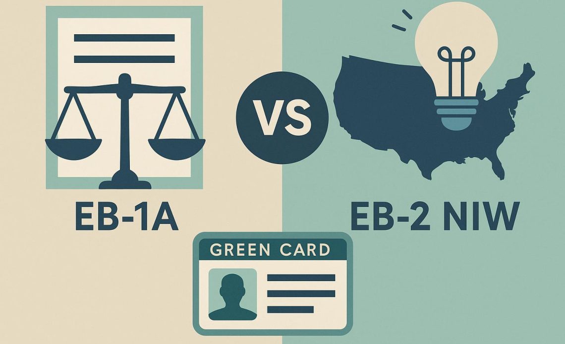 Comparison of EB-1A and EB-2 NIW green card options for U.S. immigration applicants