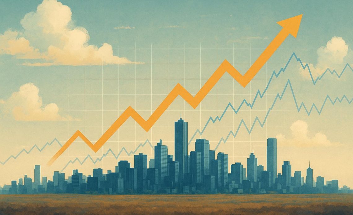 Financial charts and market analysis visuals illustrating Kenneth Denning’s 2026 market outlook