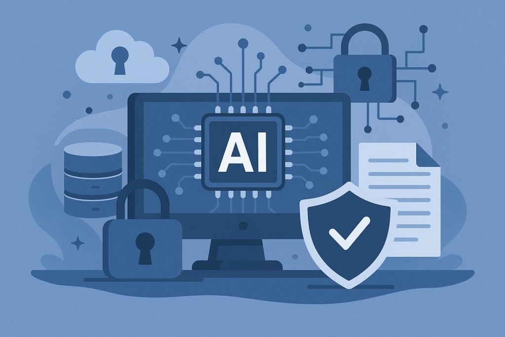 AI technology securing data systems for enhanced cybersecurity and regulatory compliance