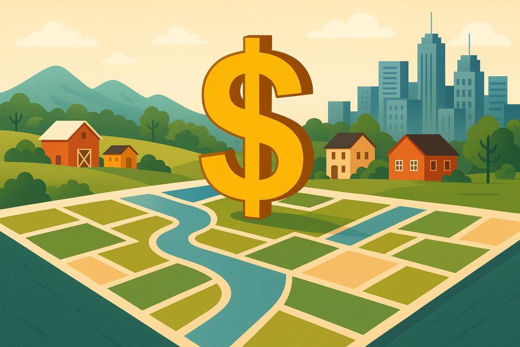 Map showing regional economic differences influencing financial perspectives across the country