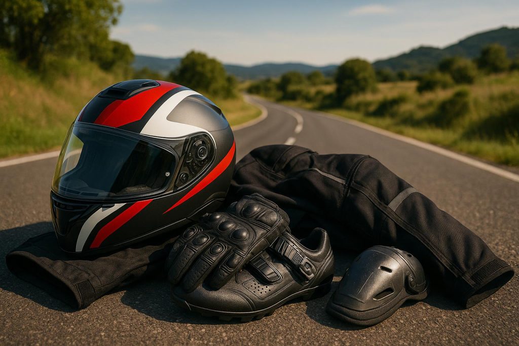 High-performance motorcycle gear enhancing rider safety and comfort on the road