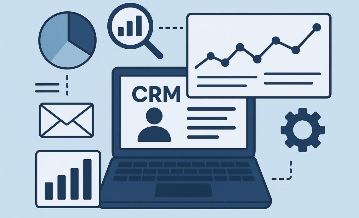B2B sales intelligence software dashboard illustrating data analysis and actionable insights