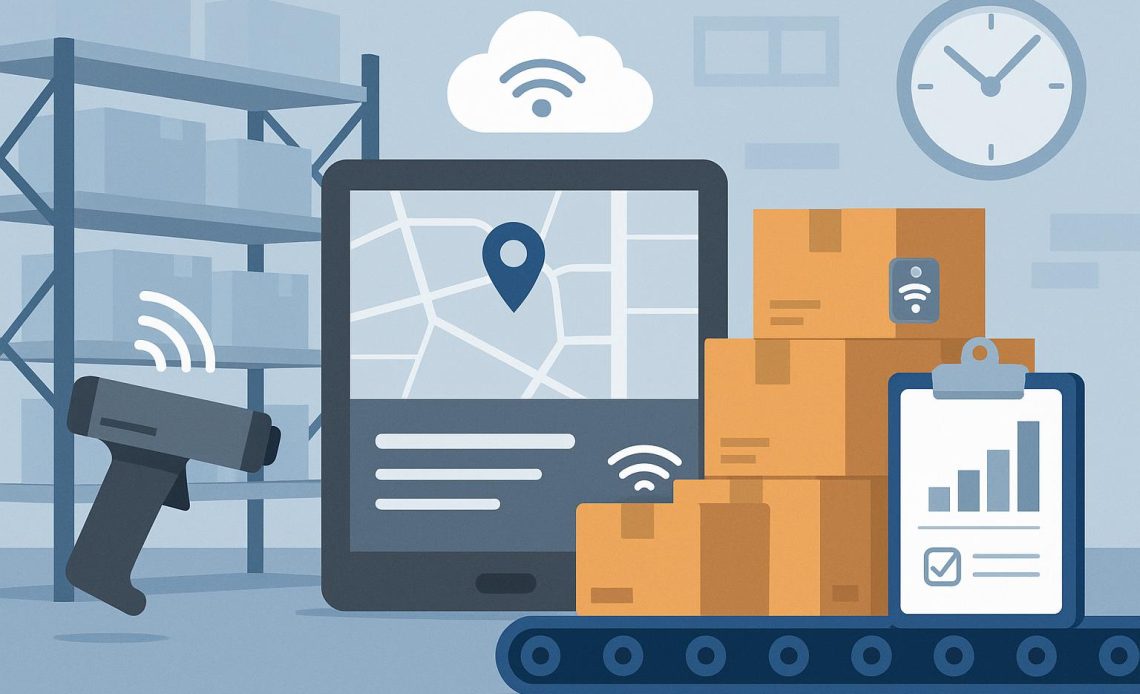 Dashboard displaying real-time asset locations and metrics for enhanced workplace productivity