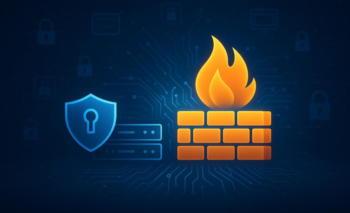 Advanced firewall systems protecting enterprise network data and ensuring cybersecurity