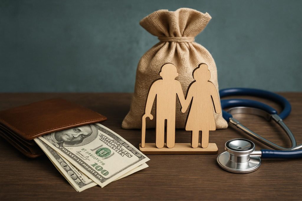 Costly medical bills and financial stress from lack of insurance for elderly parents
