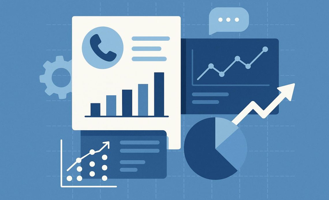 Visual representation of data analytics improving call center customer experience and insights