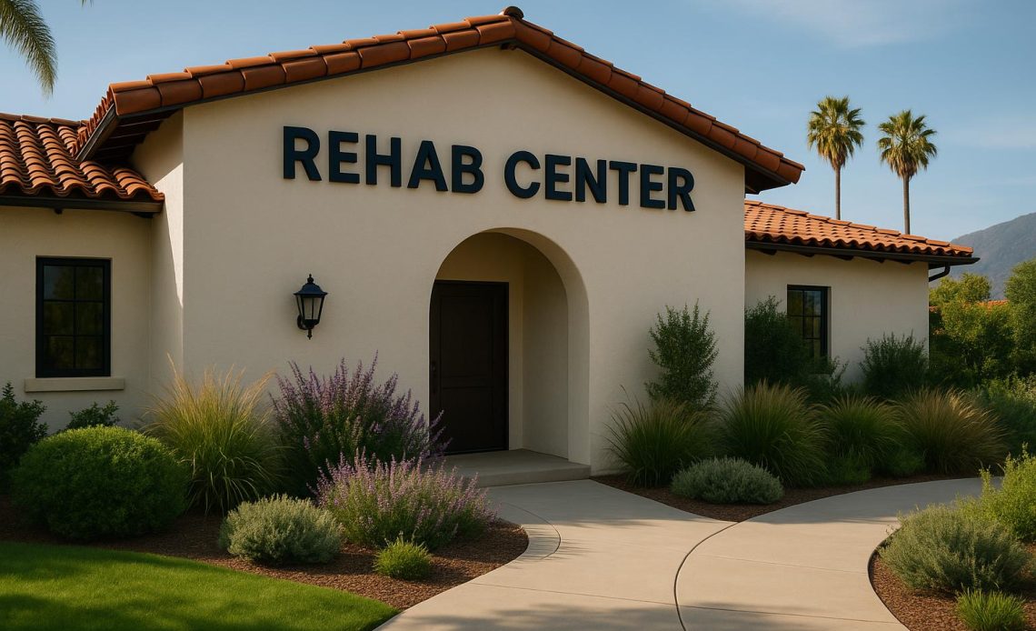 Modern Pasadena rehab center exterior surrounded by greenery, symbolizing health and recovery benefits