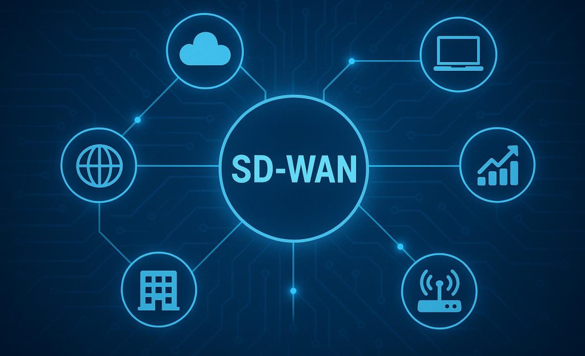 SD-WAN network diagram illustrating digital transformation in modern enterprise infrastructure