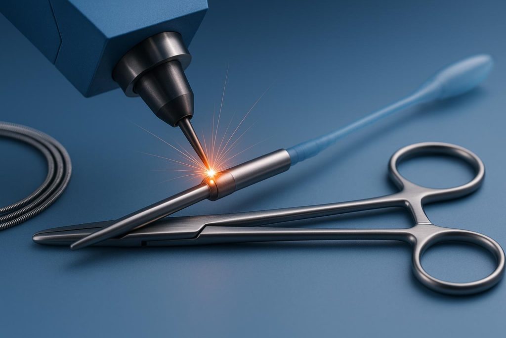Laser welding equipment assembling precise components for advanced medical device manufacturing