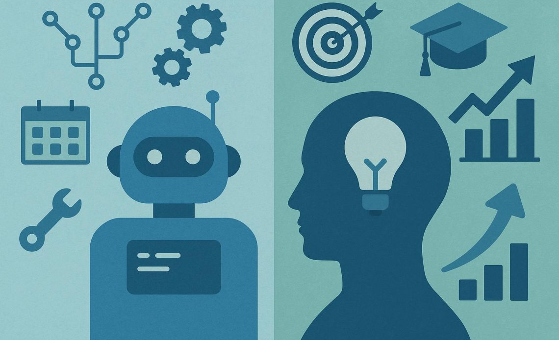 Artificial intelligence managing routine tasks with humans focusing on creativity and problem-solving