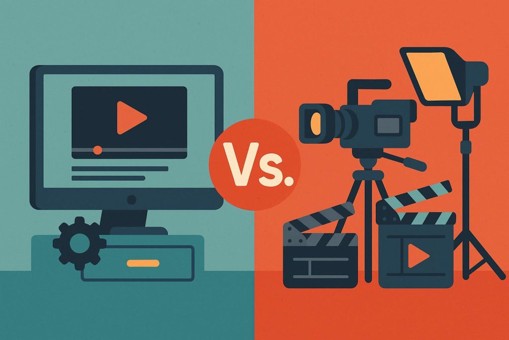 Comparison of in-house and outsourced video production options for business decision-making
