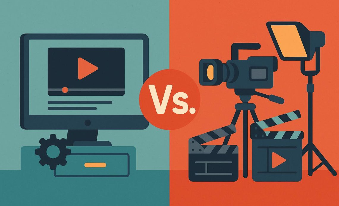 Comparison of in-house and outsourced video production options for business decision-making