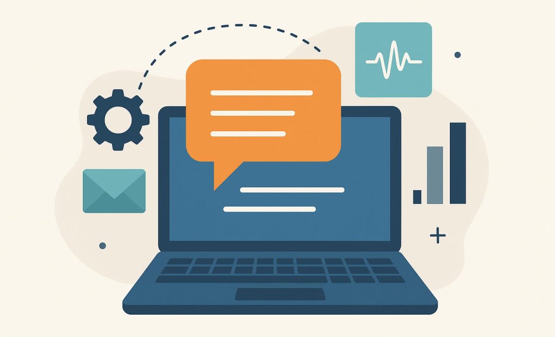 Artificial intelligence chatbot representing company communication innovation