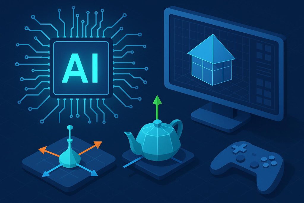 AI tools simplifying 3D modeling workflow for game developers and digital content creation