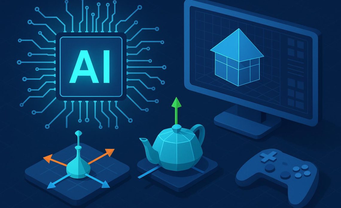 AI tools simplifying 3D modeling workflow for game developers and digital content creation