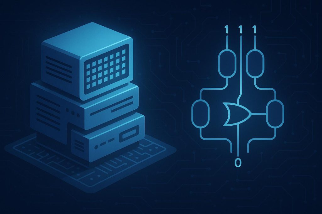 Classical computer analyzing complex peaked circuits in computational theory research