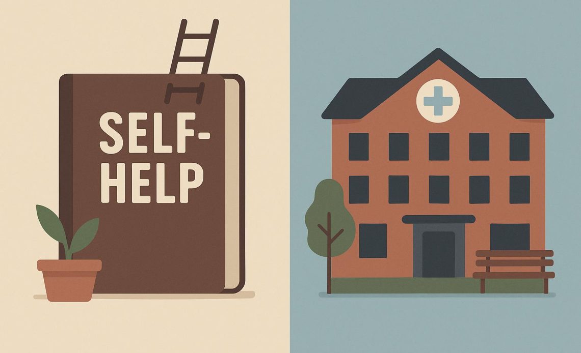 Comparing self-help strategies with partial hospitalization program support in mental health care