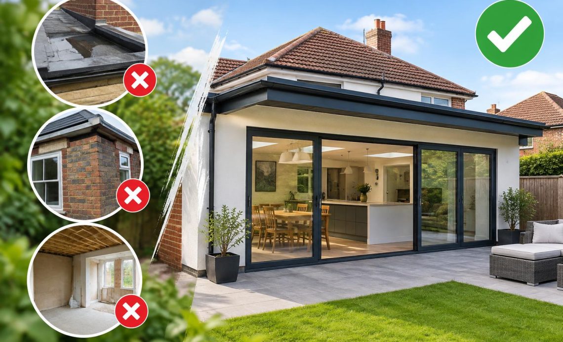 Modern single storey house extension in Essex showcasing common design and construction features